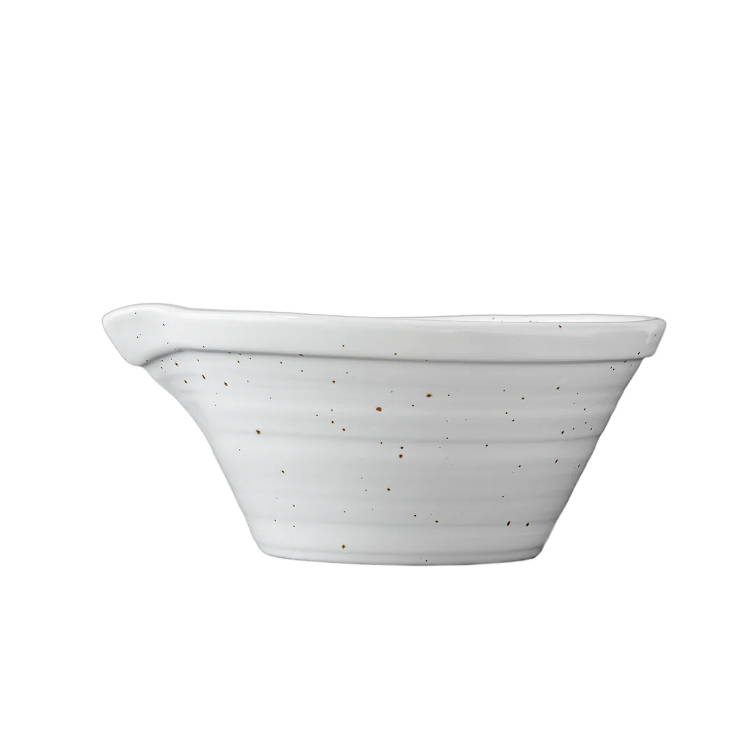 PEEPBOWL, cotton white shiny