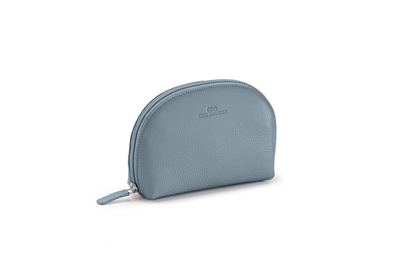 ANKE genarbtes Leder friesenblau - silber ANKE genarbtes Leder friesenblau - silber
