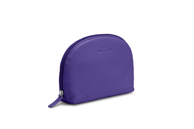WIEBKE genarbtes Leder lila - silber WIEBKE genarbtes Leder lila - silber