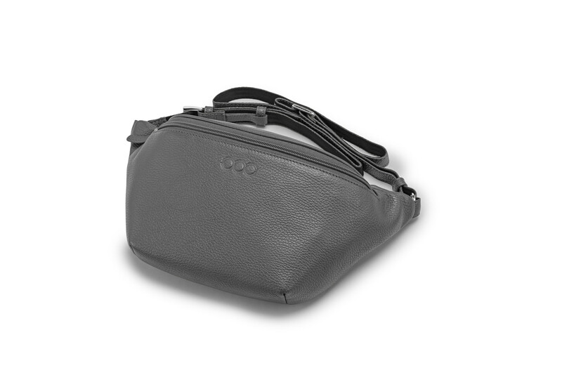 MAXI KIM genarbtes Leder dunkelgrau - silber MAXI KIM genarbtes Leder dunkelgrau - silber