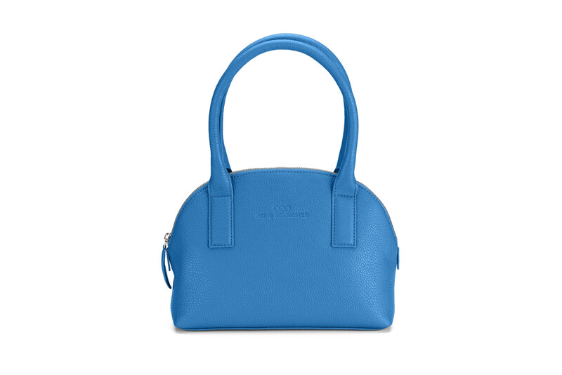 KARLA genarbtes Leder azurblau - silber KARLA genarbtes Leder azurblau - silber