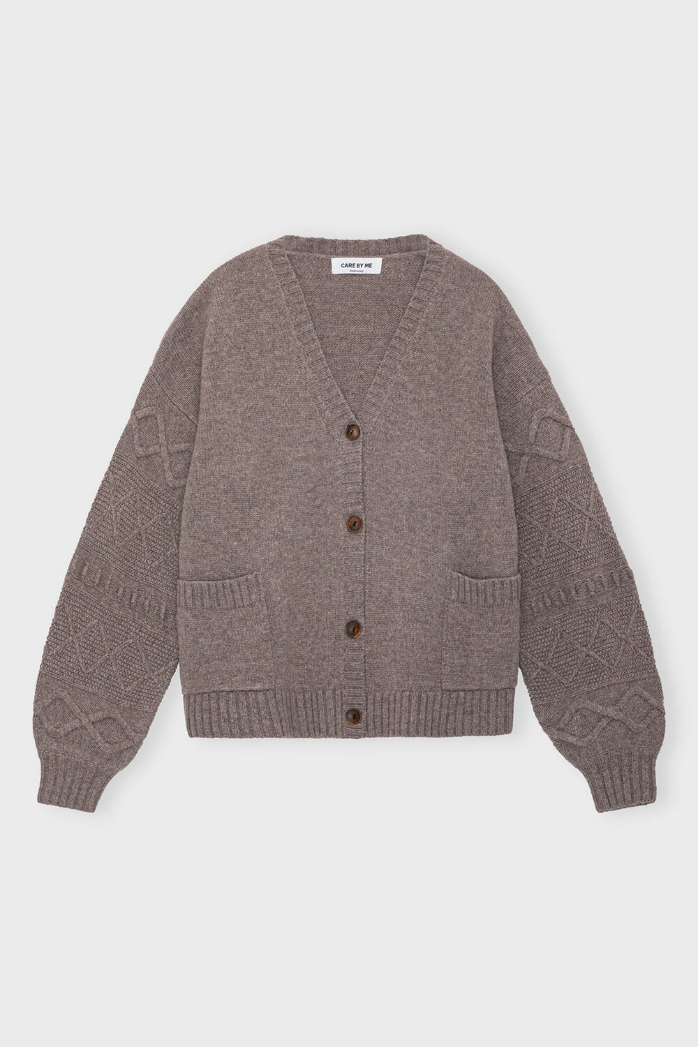 HELENA CARDIGAN, dusty brown melange HELENA CARDIGAN, dusty brown melange