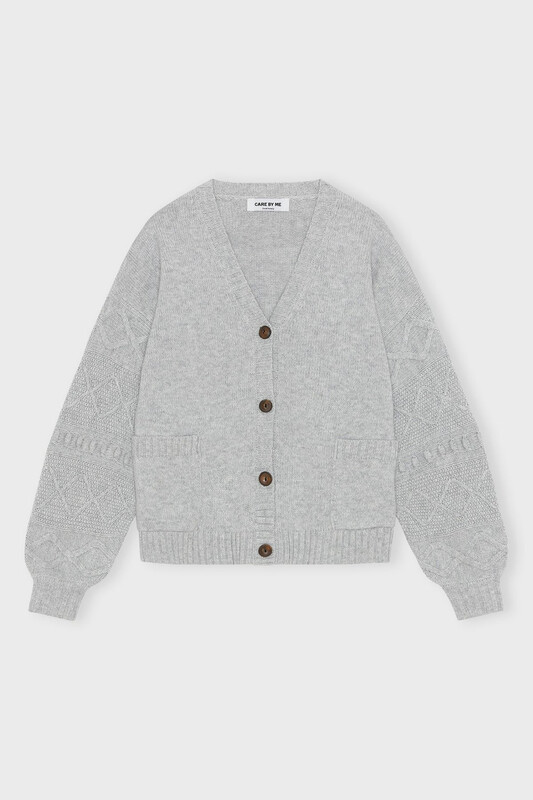 HELENA CARDIGAN, light grey melange