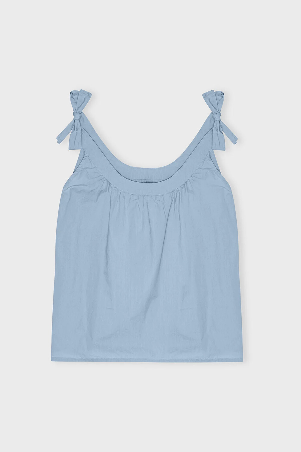 LAURA TIE TOP, summer blue