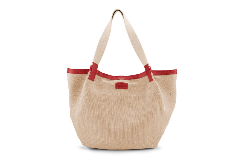 ANDRA genarbtes Leder / Canvas, rot ANDRA genarbtes Leder / Canvas, rot