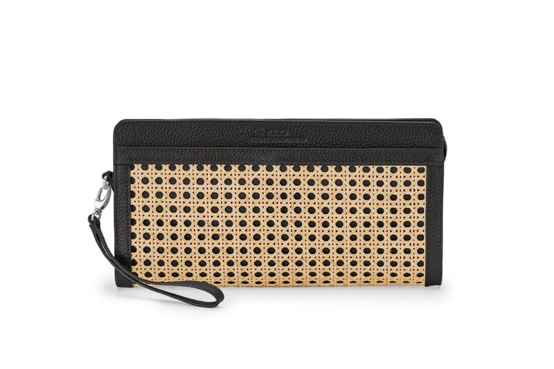 TRAGBAR XL CLUTCH WIENER GEFLECHT, schwarz - silber TRAGBAR XL CLUTCH WIENER GEFLECHT, schwarz - silber