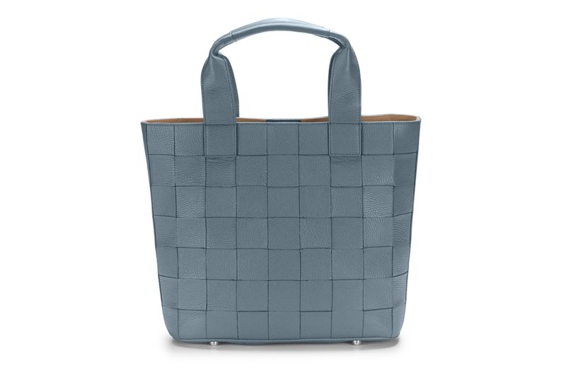 KLARA genarbtes Leder friesenblau - silber KLARA genarbtes Leder friesenblau - silber