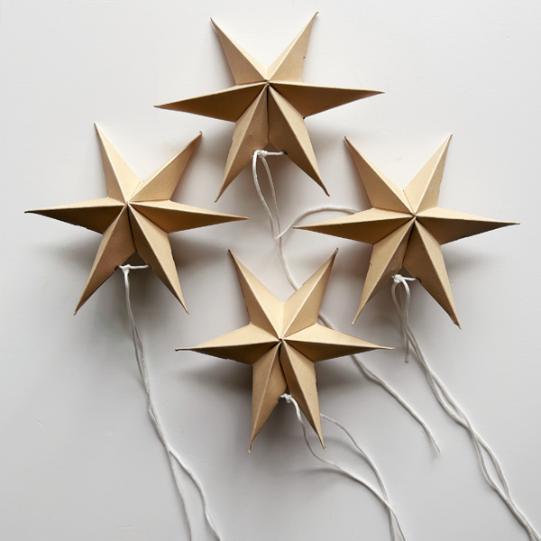 Paper Stars  S 2Stck, karamell