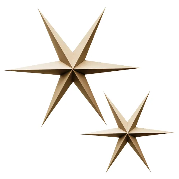 Paper Stars Set M + L, karamell