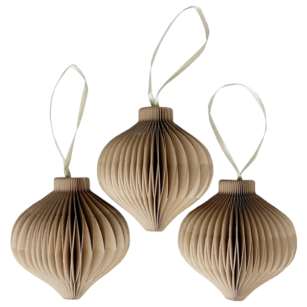 Ornament Paper Drop, karamell Ornament Paper Drop, karamell