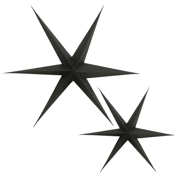 Paper Stars Set M + L, schwarz