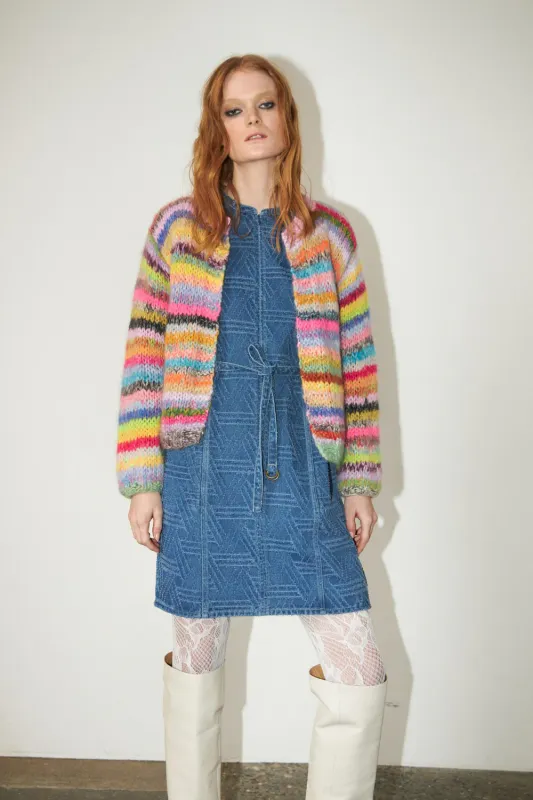 GABI MULTI STRIPE handknit cardigan GABI MULTI STRIPE handknit cardigan
