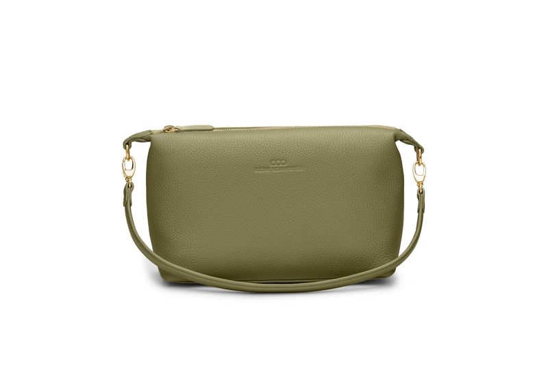 IDA genarbtes Leder oliv - gold IDA genarbtes Leder oliv - gold