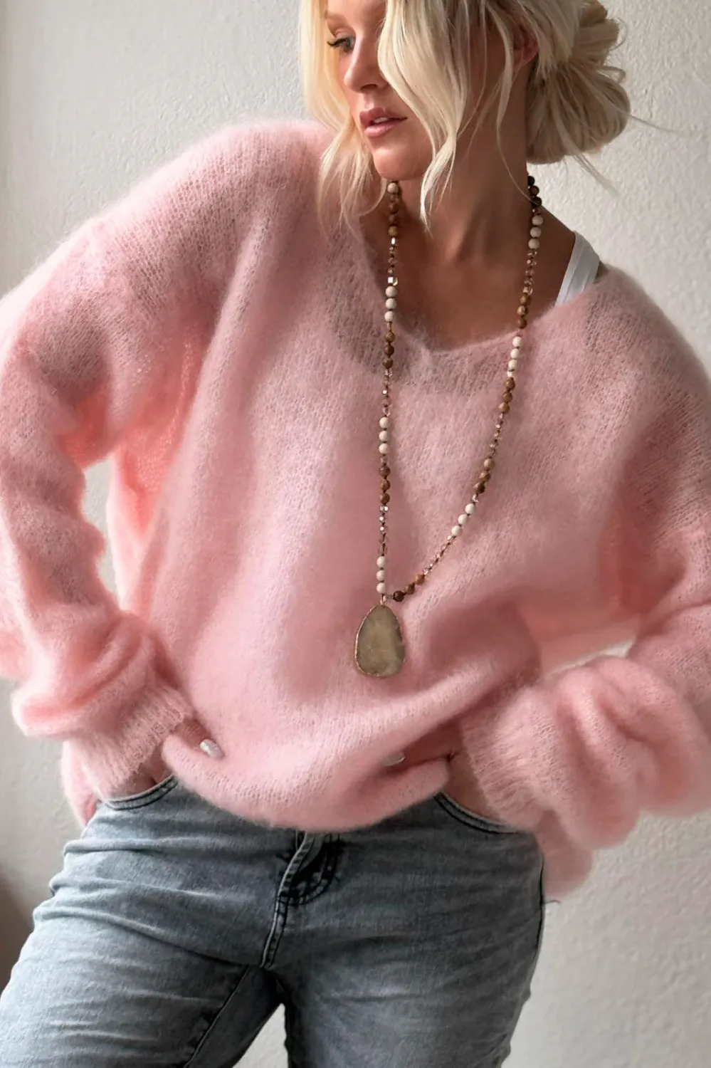 Mohair Heaven Jumper, rose