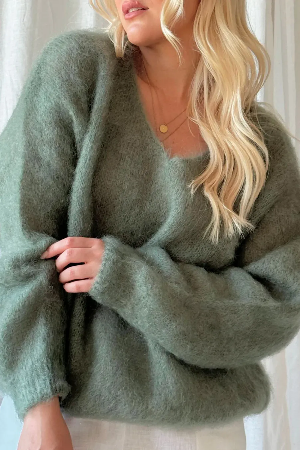 Mohair Heaven Jumper, sage