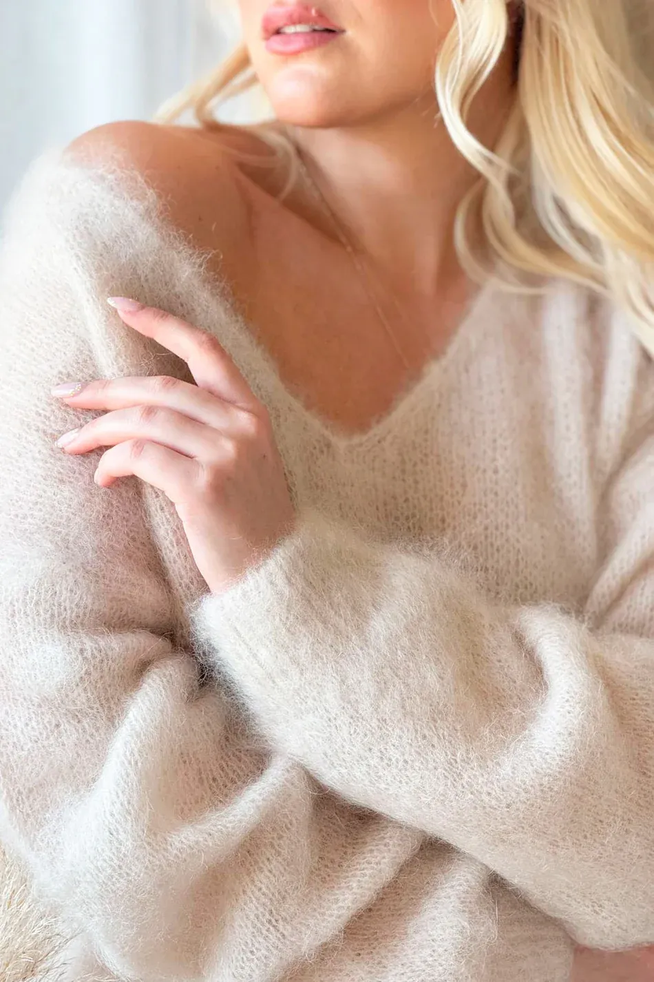 Mohair Heaven Jumper, beige