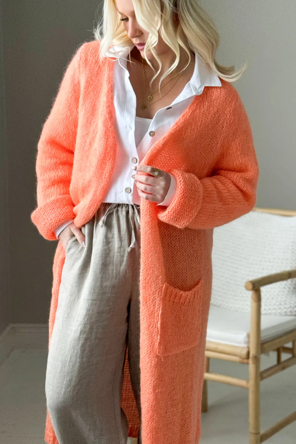 SLOWLY MORNING Cardigan, limoncello