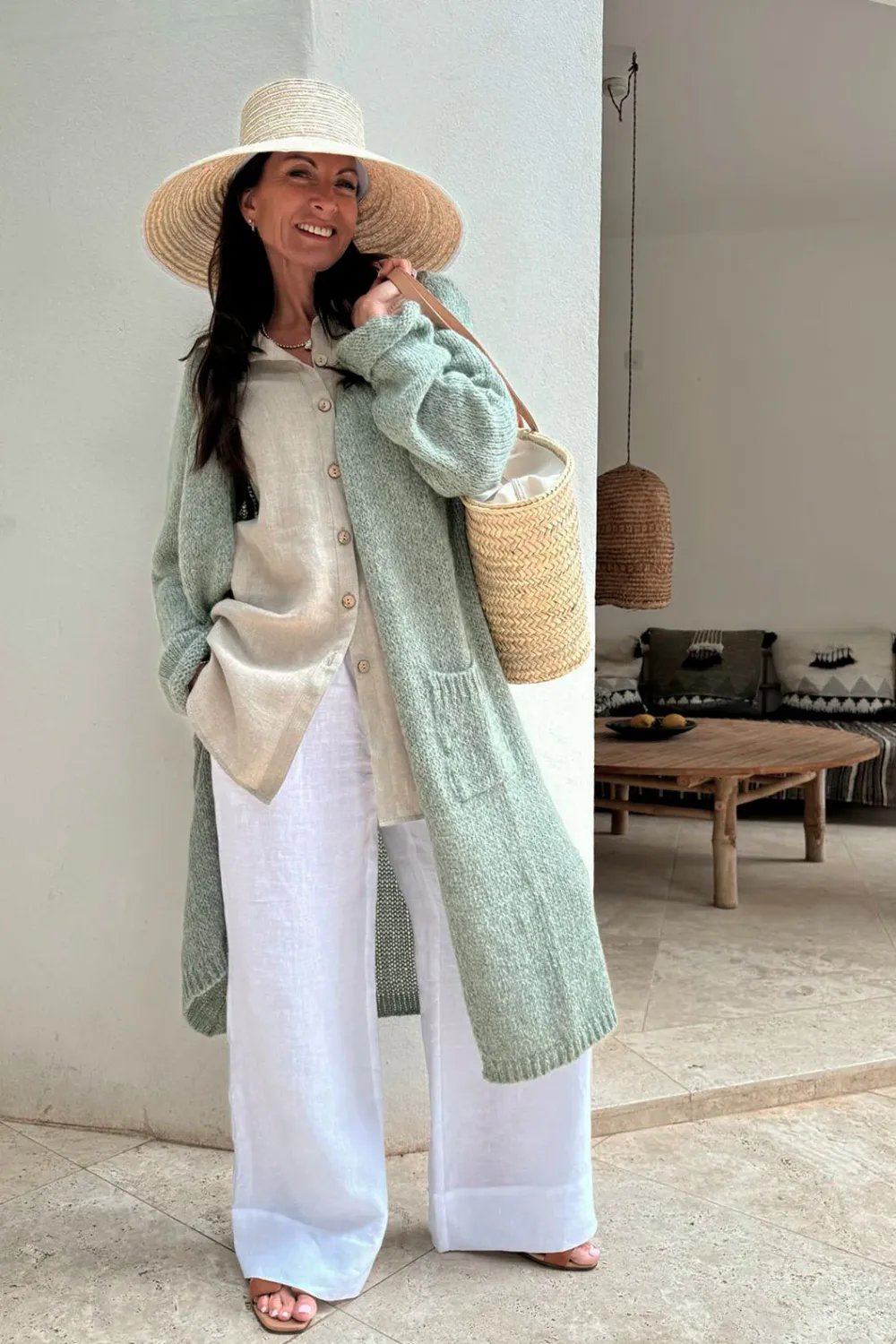 SLOWLY MORNING Cardigan, danish green