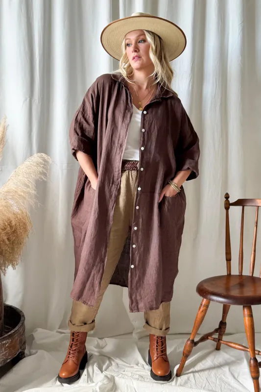 ARTIST Shirt Dress, coffee