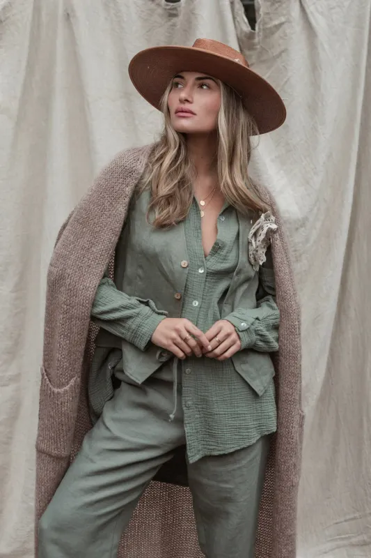 SLOWLY MORNING Cardigan, taupe