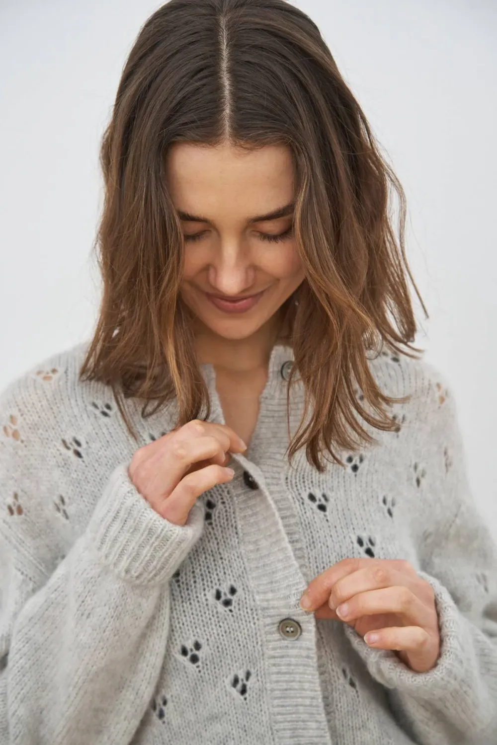 HARMONIE Cardigan, light grey