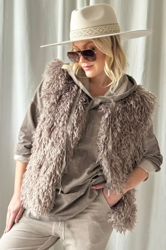 FURRY Vest, taupe FURRY Vest, taupe