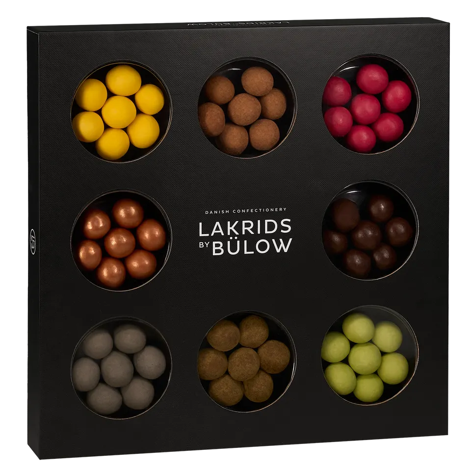 SELECTION BOX –  CHOCOLATE COATED LIQUORICE – ONE SIZE – 350 GRAMM