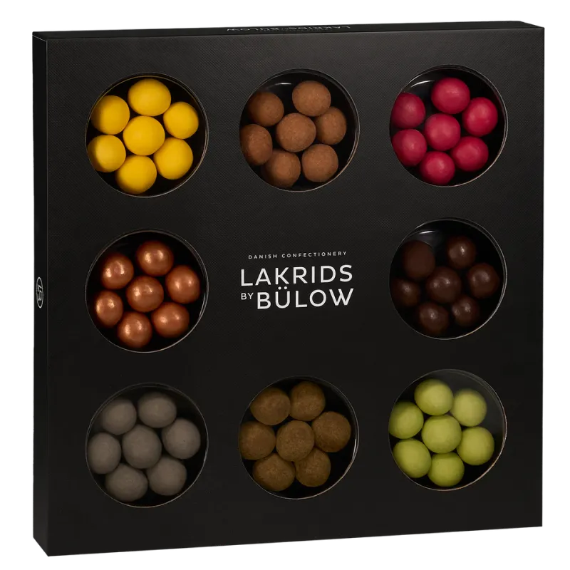 SELECTION BOX –  CHOCOLATE COATED LIQUORICE – ONE SIZE – 350 GRAMM