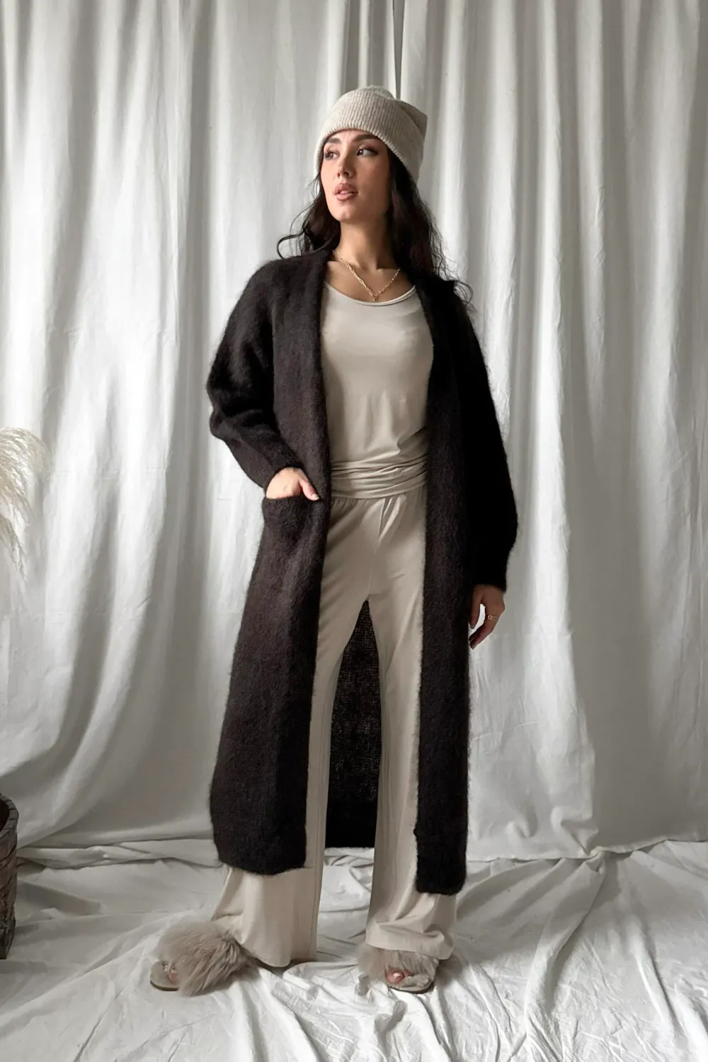 FOREVER IN LOVE CARDIGAN, espresso