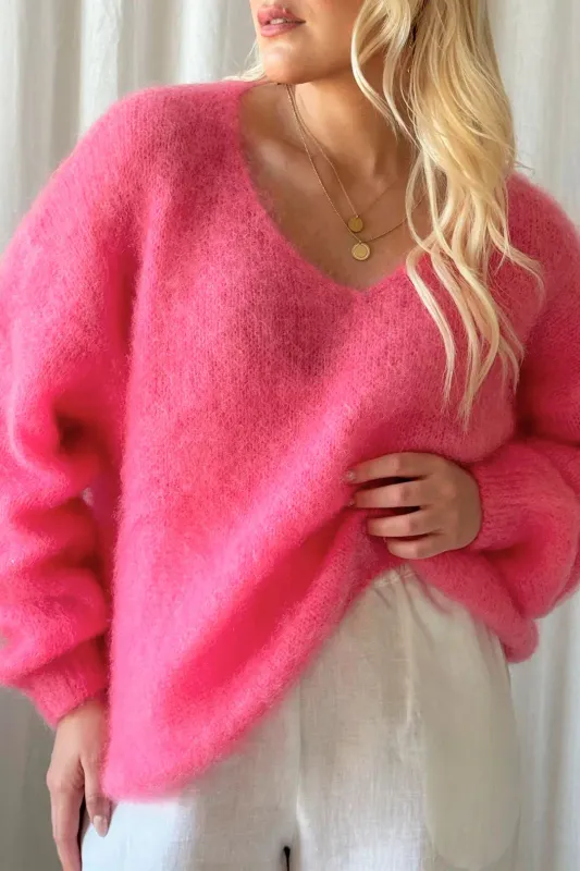 Mohair Heaven Jumper, bubble pink Mohair Heaven Jumper, bubble pink