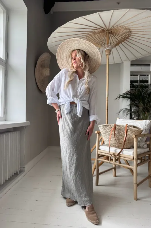 Linen Pencil Skirt, taupe Linen Pencil Skirt, taupe