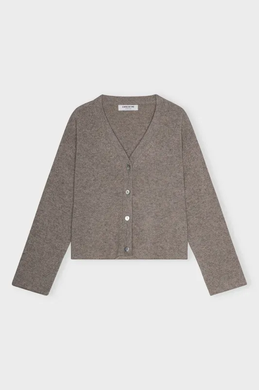 MADELINE Cardigan, dark sand MADELINE Cardigan, dark sand