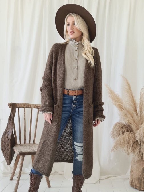 SLOWLY MORGNING Cardigan, coffee