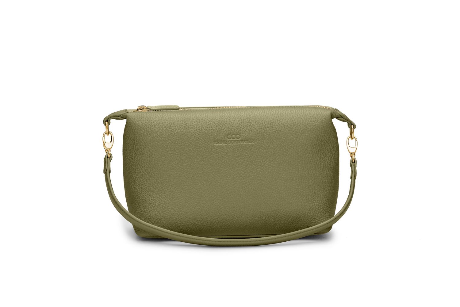 IDA genarbtes Leder oliv - gold IDA genarbtes Leder oliv - gold