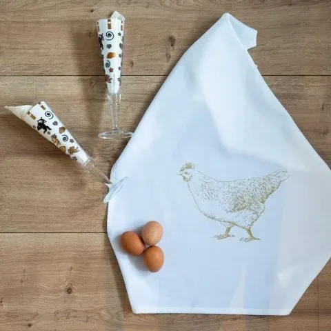 17;30 Hamburg, Geschirrtuch - HUHN