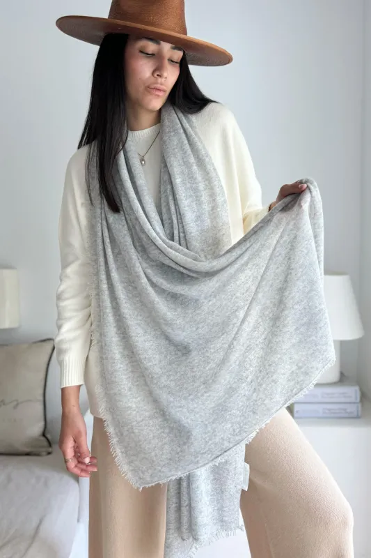 CASHMERE LOVE Strickschal, stone