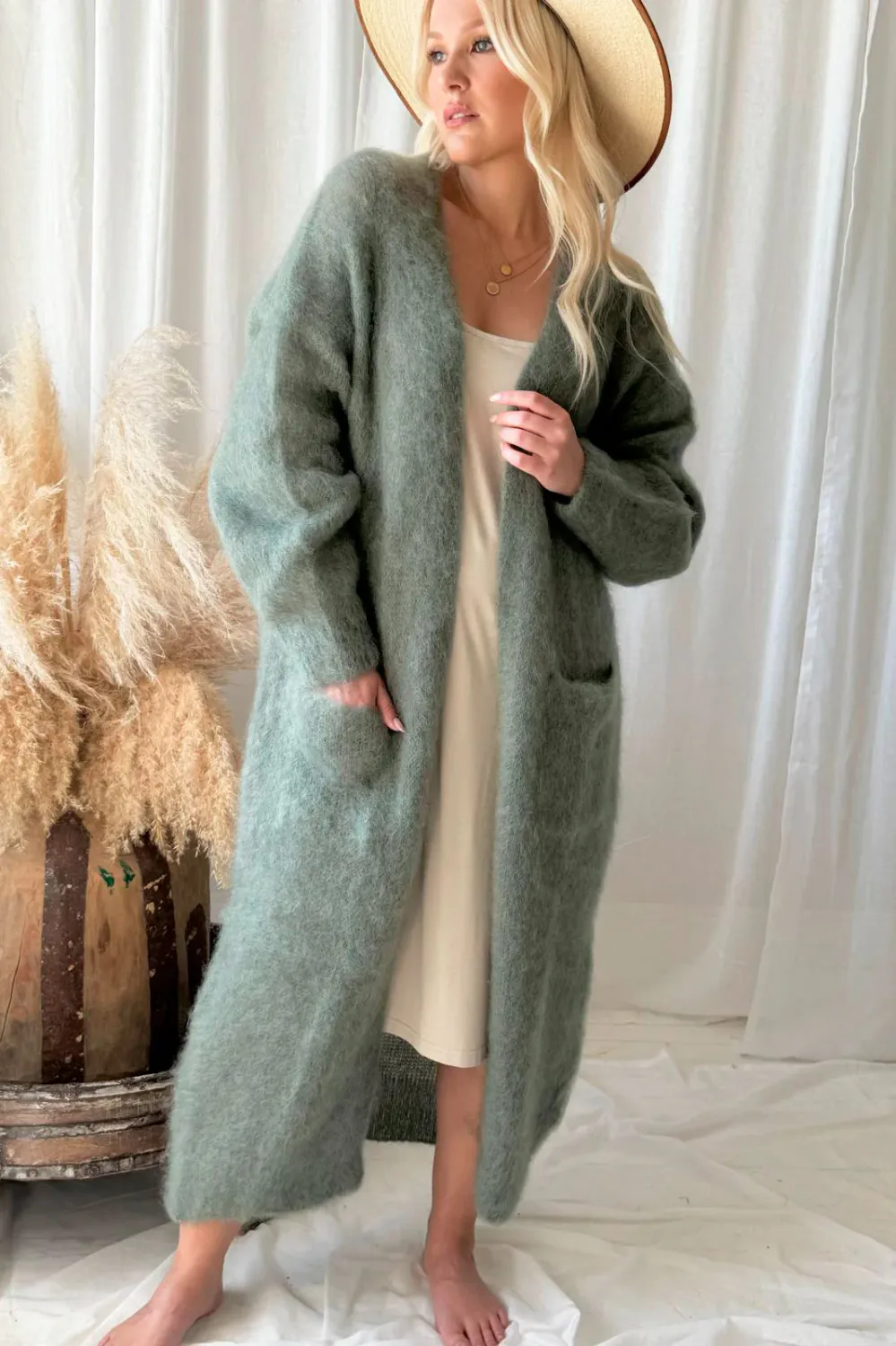 FOREVER IN LOVE CARDIGAN, sage green