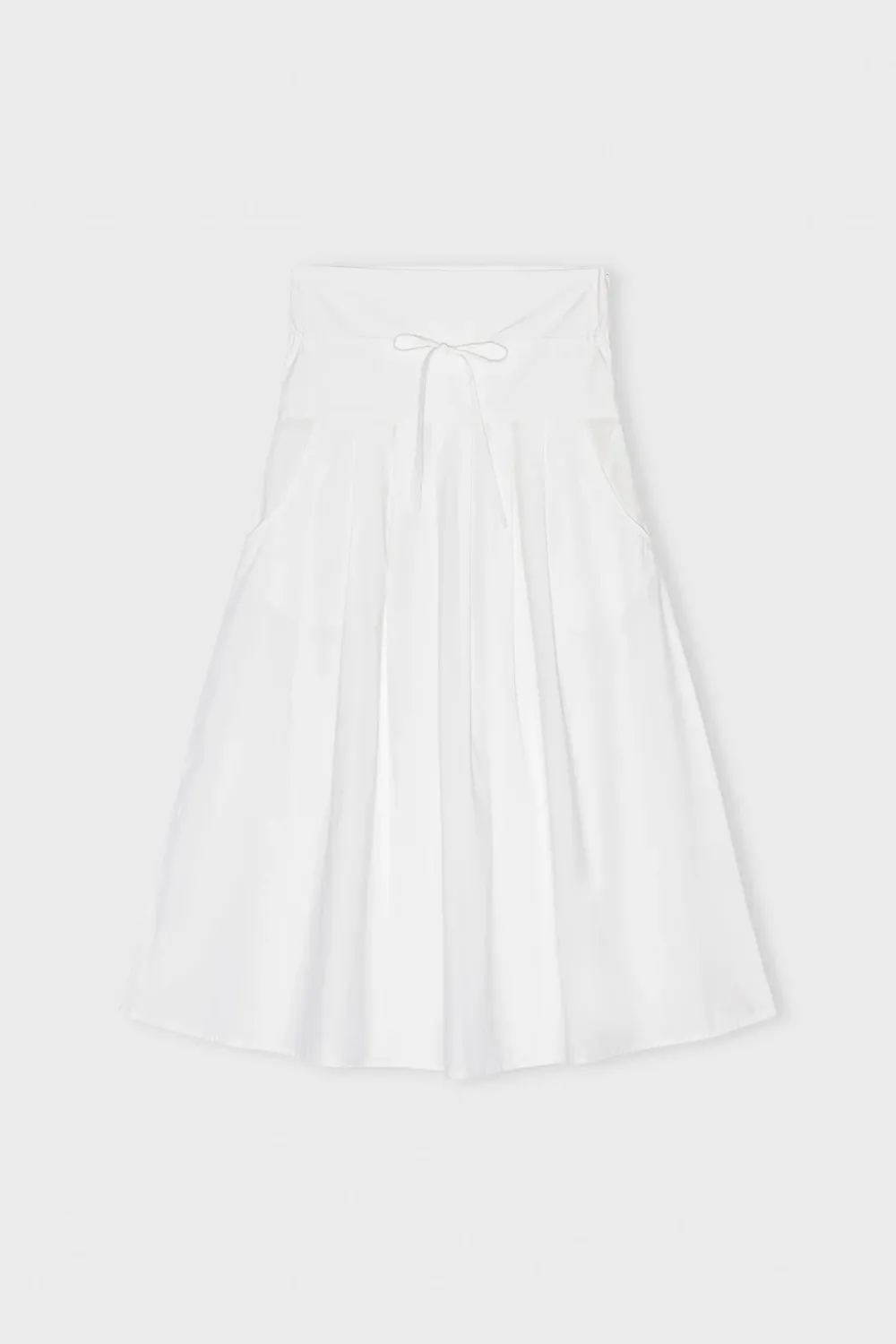 LAURA PLEATED SKIRT, pure white