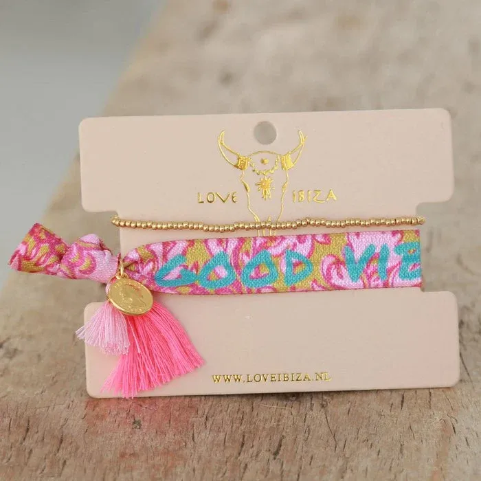 Love Ibiza-Gummiarmband Set - Good Vibes