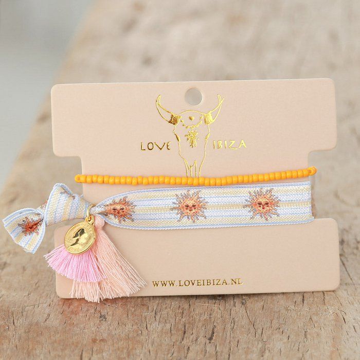 Love Ibiza-Gummiarmband Set - Sun