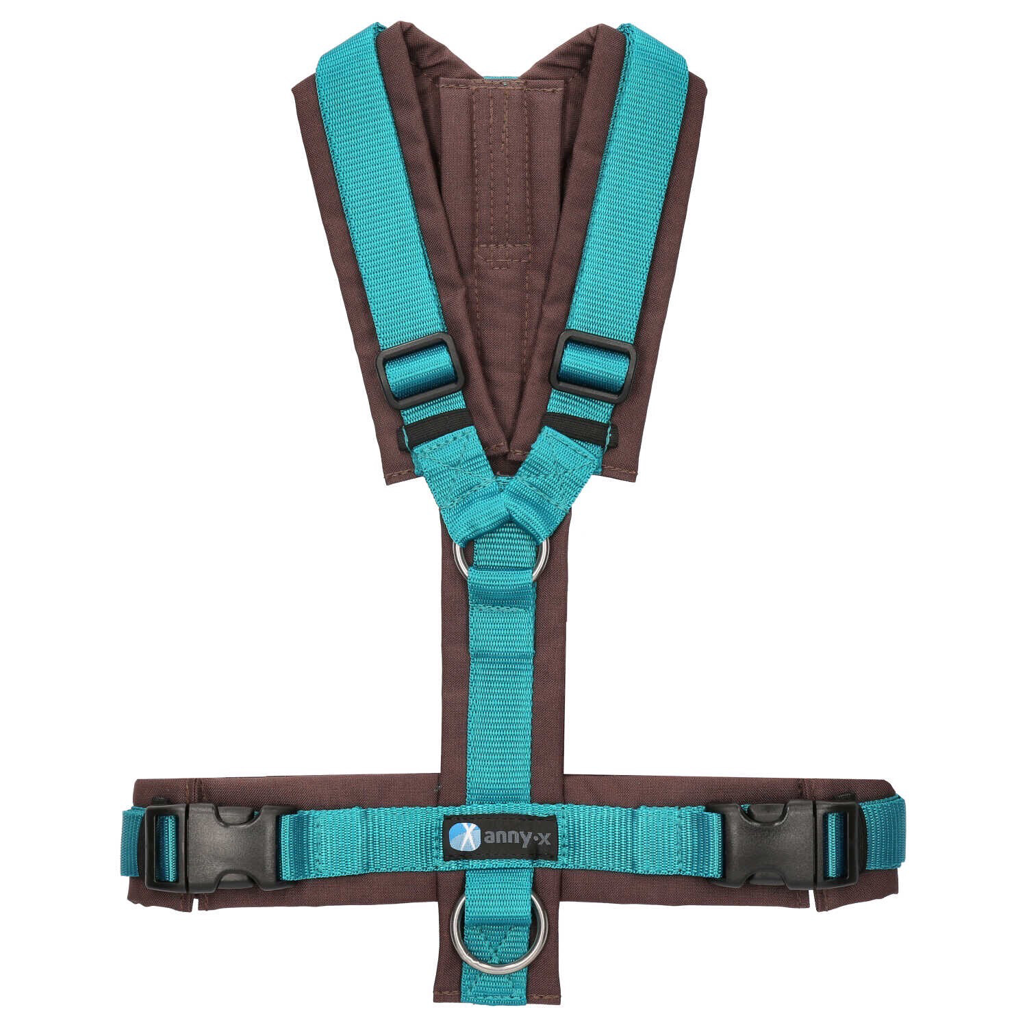 Anny-X Fun Geschirr Braun/Petrol XS
