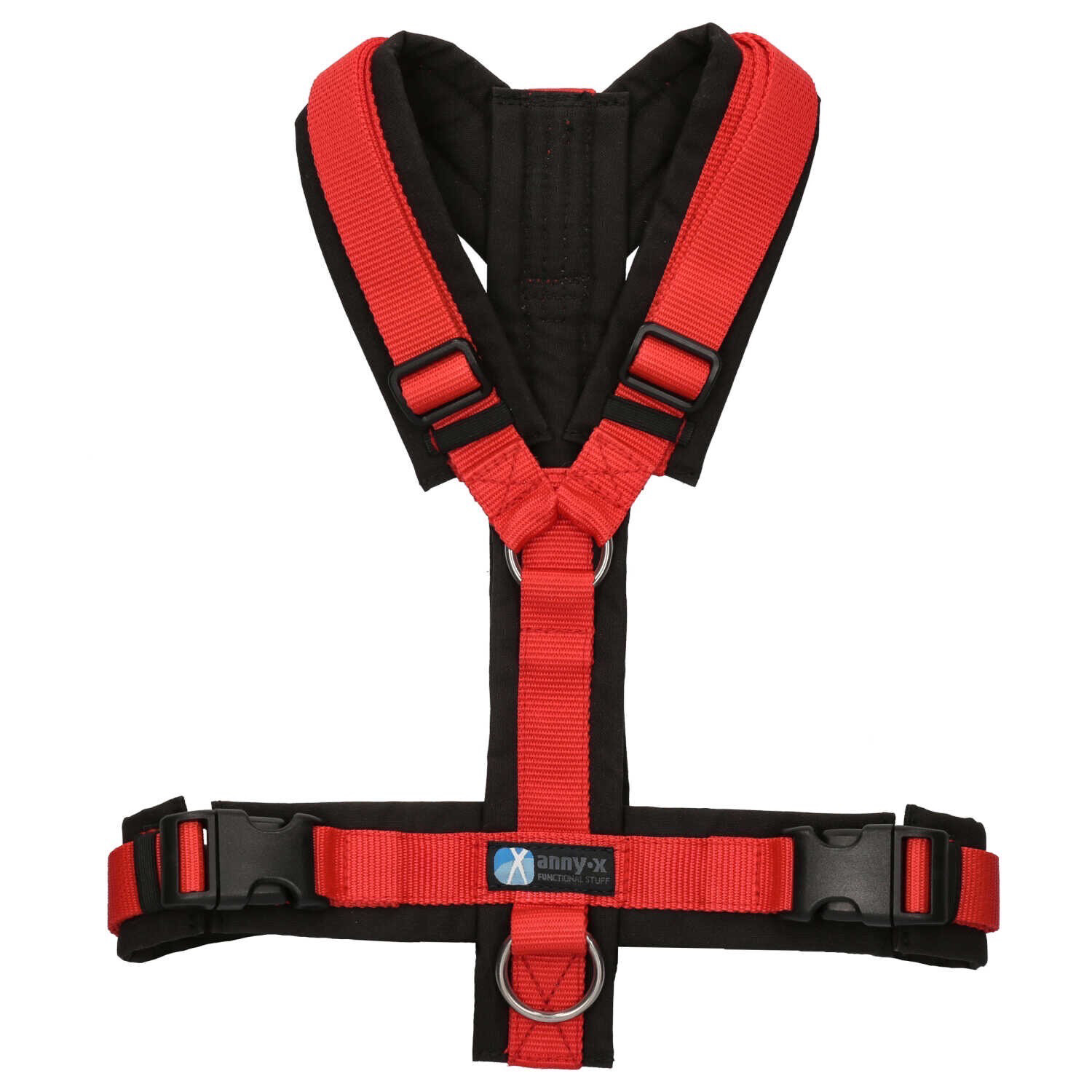 Anny-X Fun Geschirr Schwarz/Rot L
