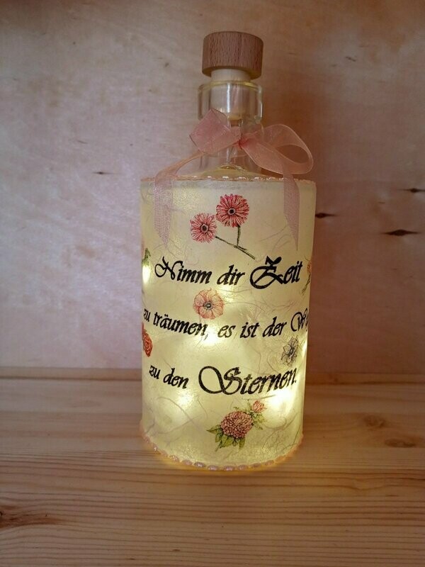 Flasche mit Spruch