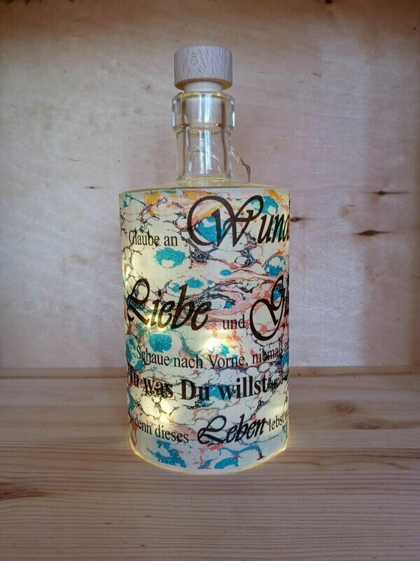 Flasche mit Spruch