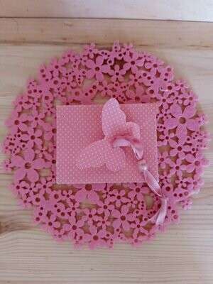 Mini Brief-Kuvert
rosa/Schmetterling