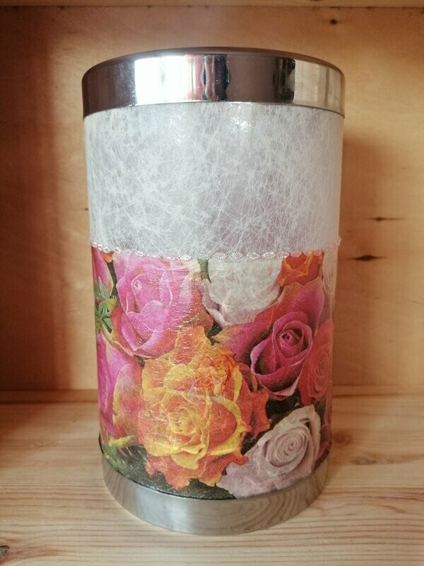 Windlicht-Sekt/Weinkühler im Rosen-Style
