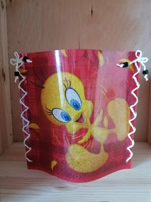 Windlicht laminiert
Tweety rot