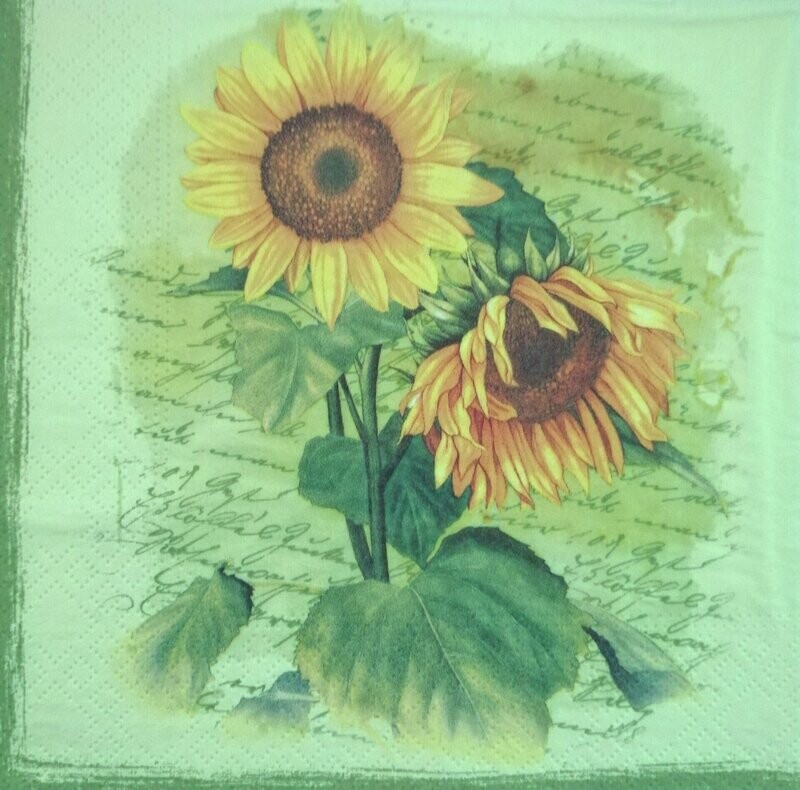 Serviette Sonnenblume
nur für Sonderanfertigung/Windlicht-laminiert