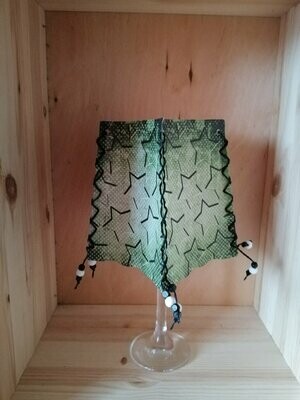 Windlicht-Papier 4-seitig für Rotweinglas/Bordauxglas
Grün mit grünen Sternen