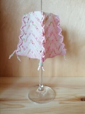 Windlicht Papier 4-seitig für Likörglas
rosa/rosa Streifen